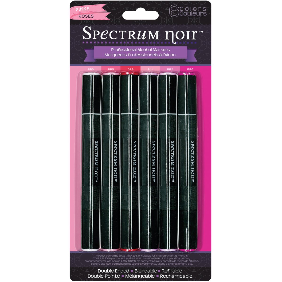 Amazon | Crafter's Companion Spectrum Noir Alcohol Markers, Pinks